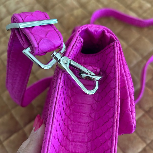 Pink Python leather  Handbag - Picture 2 of 7